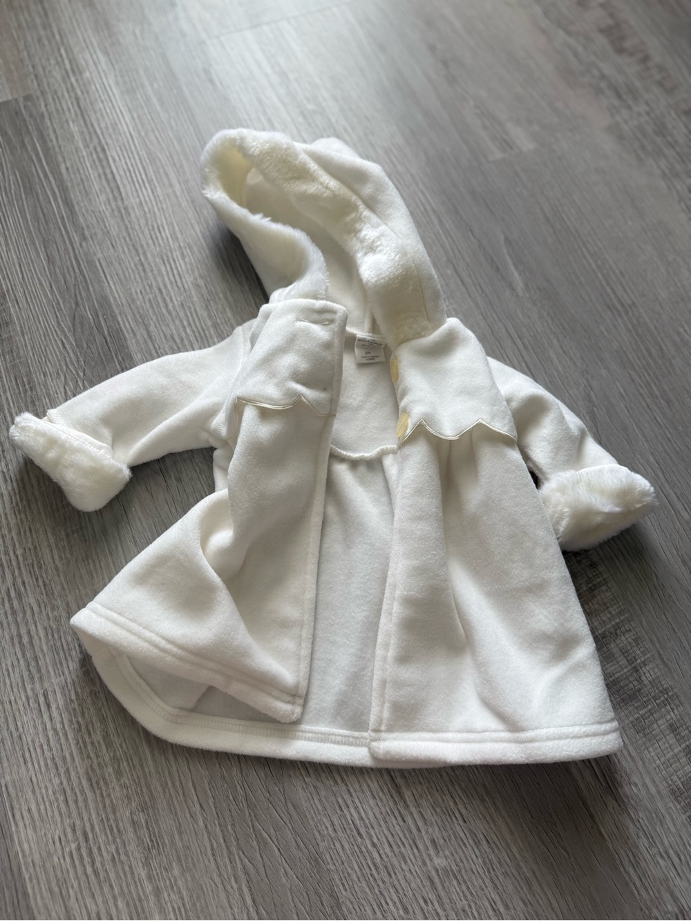 White Hooded Baby Coat